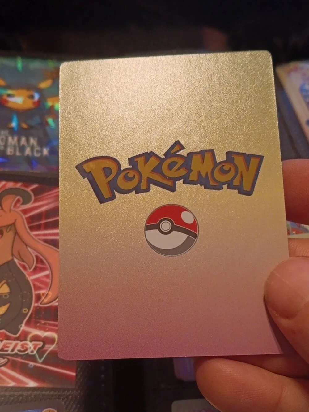 Pokemon Trading Card Pink, Gold, White